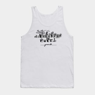 Growth (black and white) Tank Top